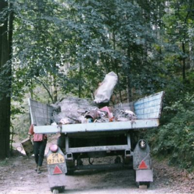 Odvoz odpadků z Rotštejnského dolu -1992