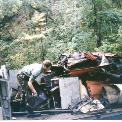 Odvoz vytříděného železného šrotu -Stráž studánky 05/ 1994