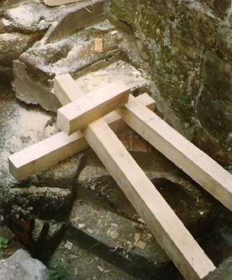 Budování přístupového schodiště -1996