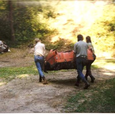 Rotštejnský důl -ruční těžení skládky - podzim1993