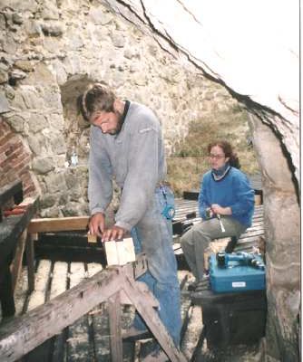 Výroba vnitřního dřevěného schodiště - 2003