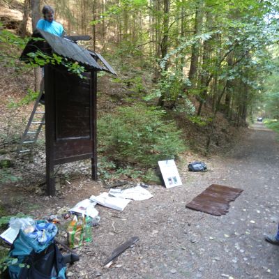 Oprava tabule Naučné stezky 2018